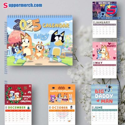 Bluey Wall Hanging Calendar 2025 cSUmtp7