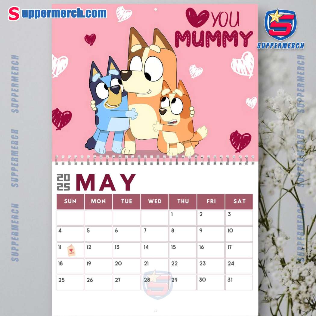 Bluey Wall Hanging Calendar 2025-z Y43GrgH