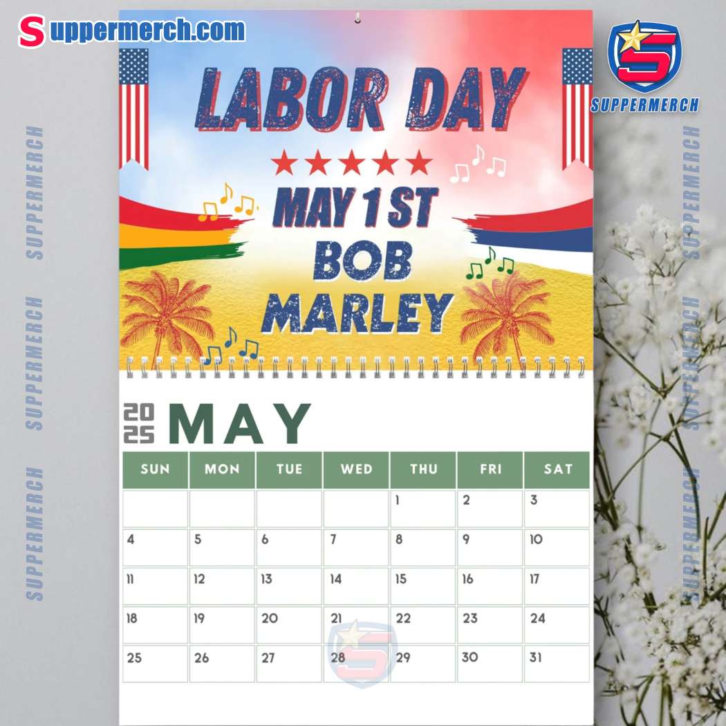 Bob Marley Wall Hanging Calendar 2025-y FMKNYZW