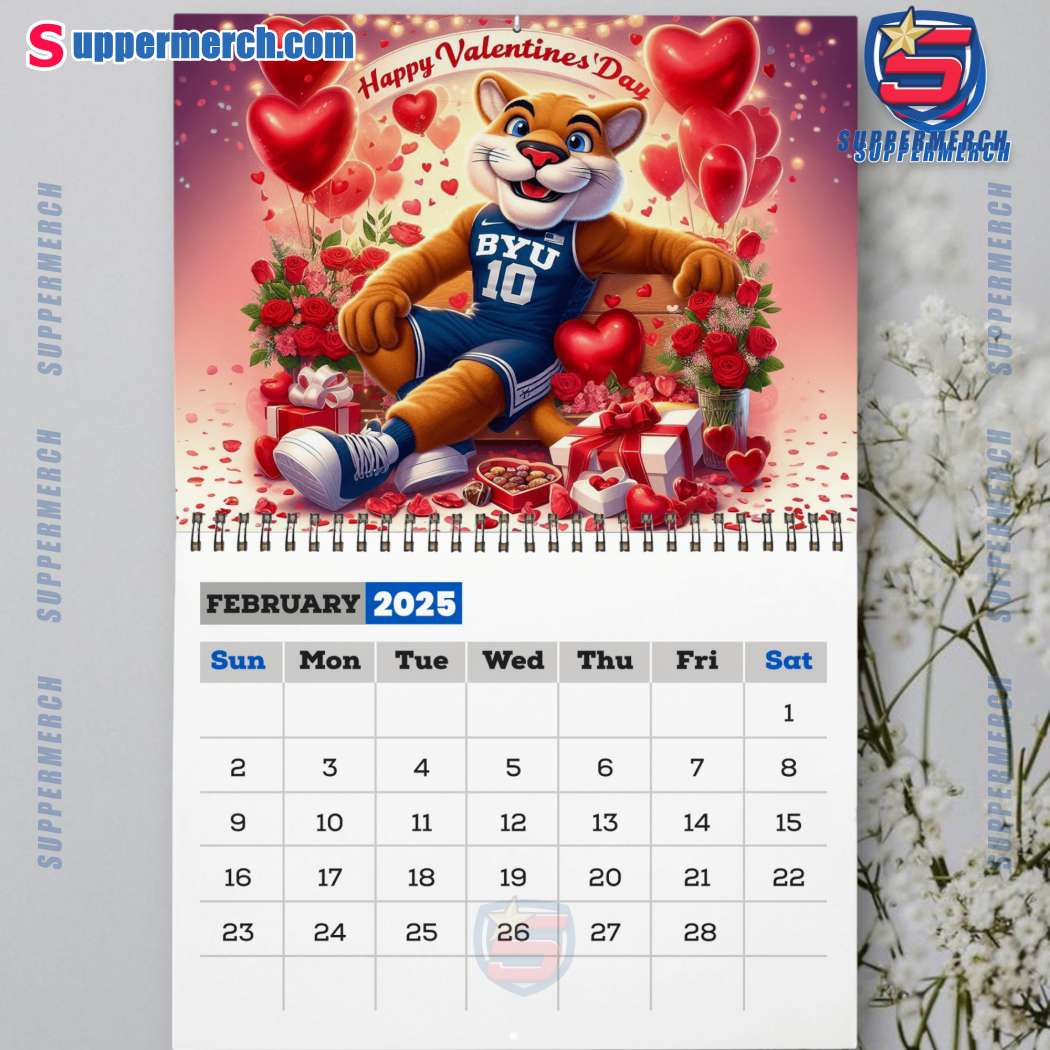 Byu Cougars Wall Hanging Calendar 2025-c OzU9NbH