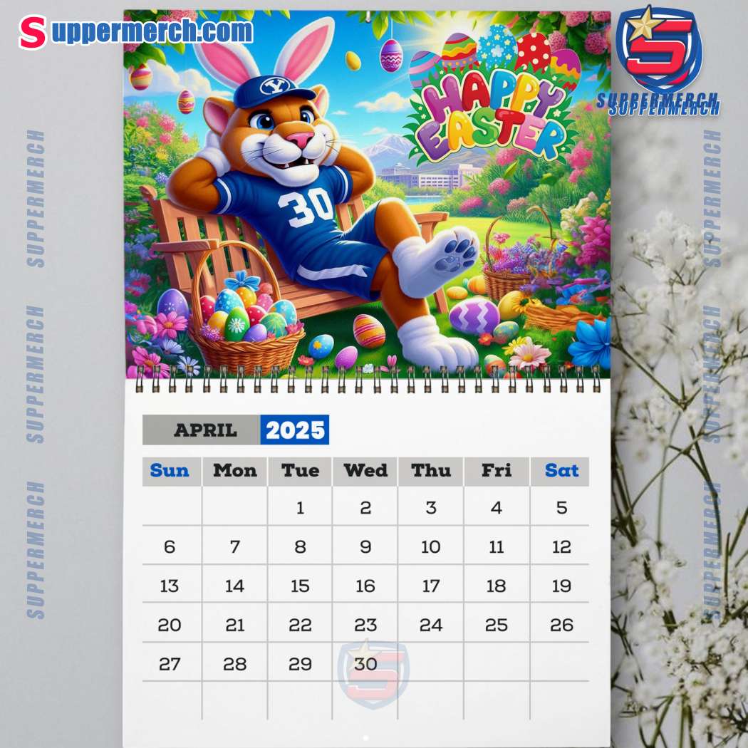 Byu Cougars Wall Hanging Calendar 2025-y LAjM29D