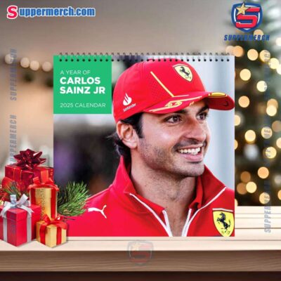 Carlos Sainz Jr. Racing Driver Wall Hanging Calendar 2025-a h4vWKti