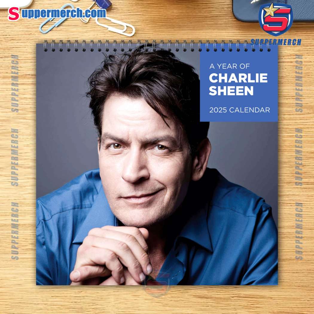 Charlie Sheen Actor Wall Hanging Calendar 2025 GJc3NjH