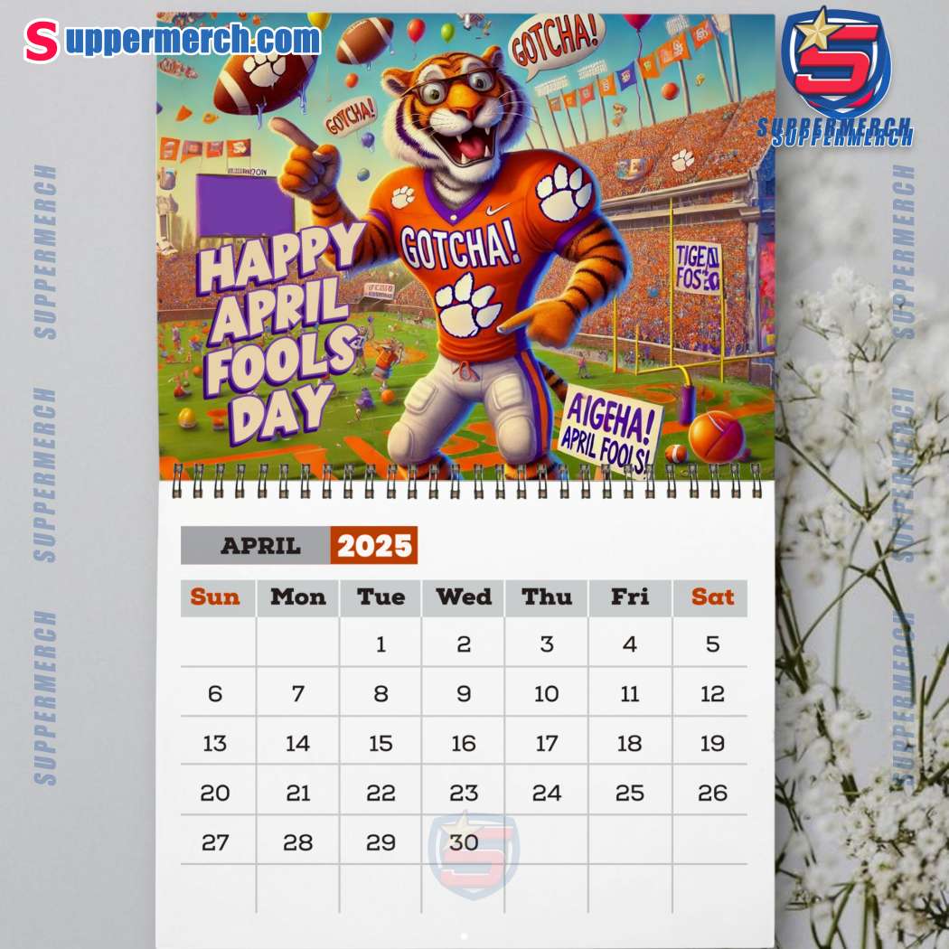 Clemson Tigers Wall Hanging Calendar 2025-y a2pBxr7