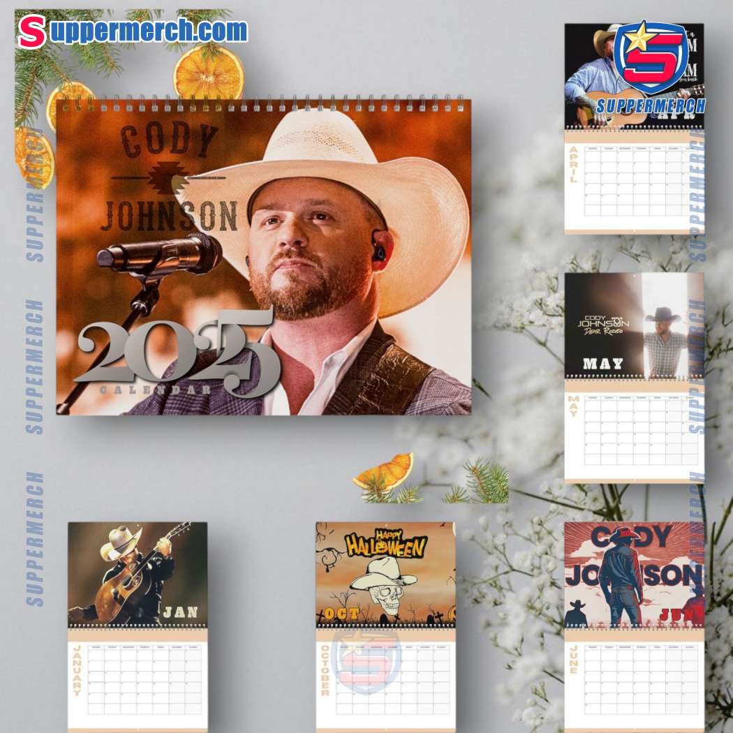 Cody Johnson Wall Hanging Calendar 2025 cdix6Rp