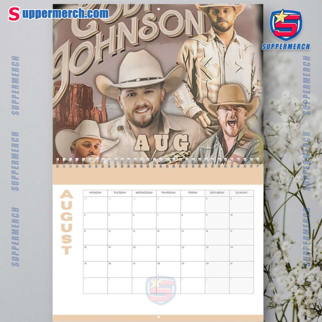 Cody Johnson Wall Hanging Calendar 2025-z h7gEz9K