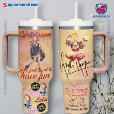 Cyndi Lauper Girls Just Want To Have Fun 40oz Tumbler With Handle 0iqs6Ux
