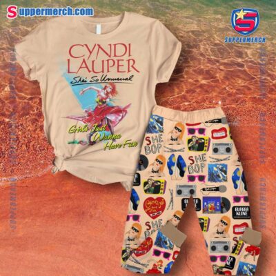 Cyndi Lauper She's So Unusual Pajamas Set hRoDC4p