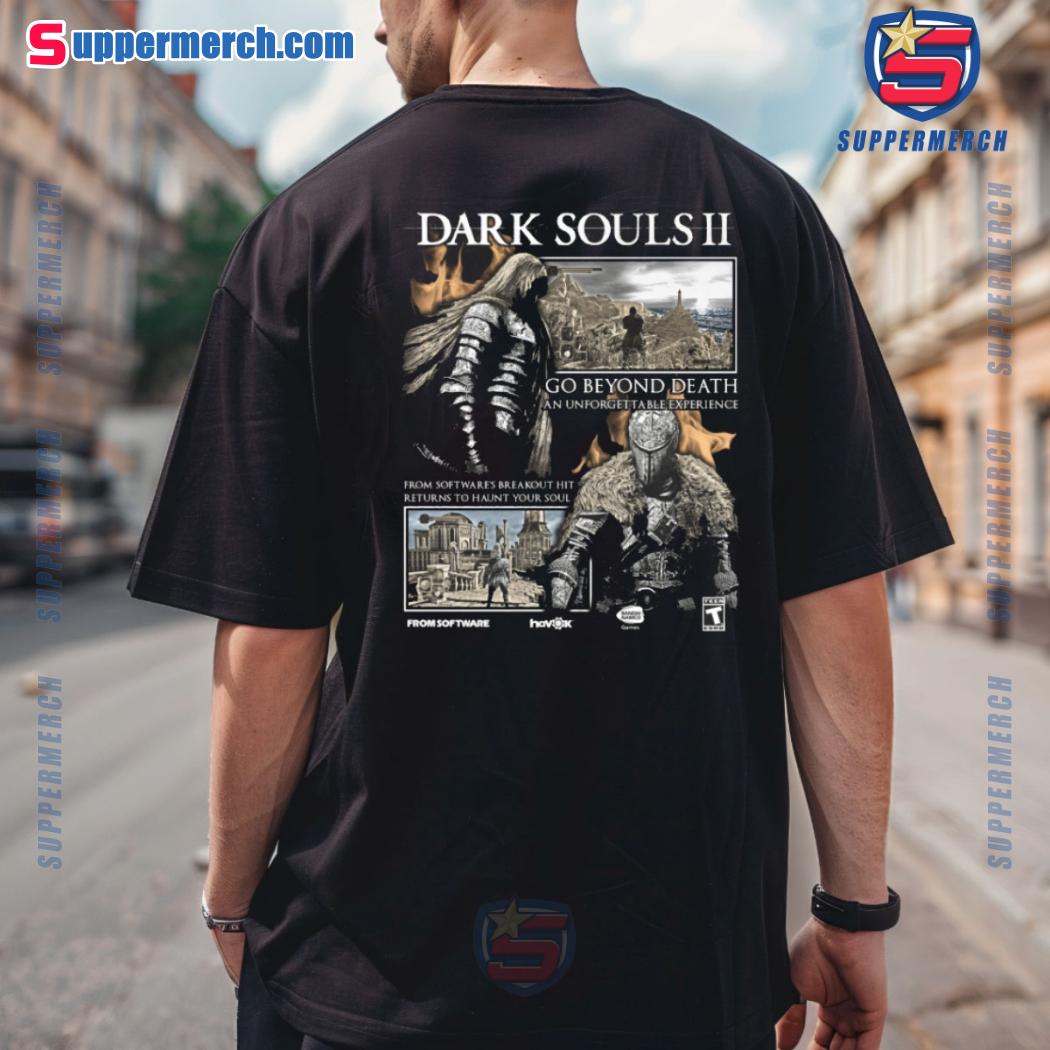 Dark Soul II Go Beyond Death Graphic Double Sided Print T-shirt-b MyzdHZi