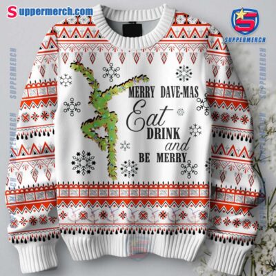 Dave Matthew Bands Merry Dave-mas Eat Drink And Be Merry Ugly Christmas Sweater lvIJrp9