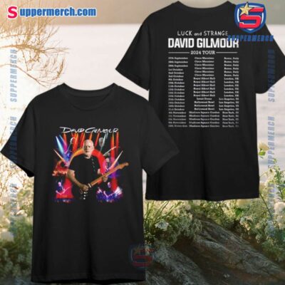 David Gilmour Pink Floyd Band Luck And Strange 2024 Tour Double-sided T-shirt 6BEAhXC