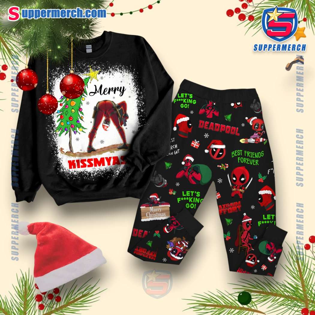 Deadpool Merry Kissmyass Christmas Pajamas Set ZSrmeCt