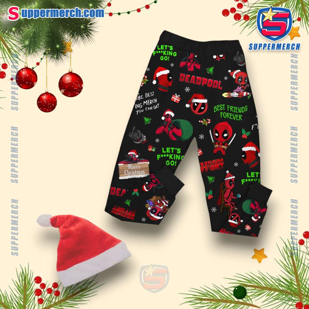 Deadpool Merry Kissmyass Christmas Pajamas Set-b Ahl3BpY
