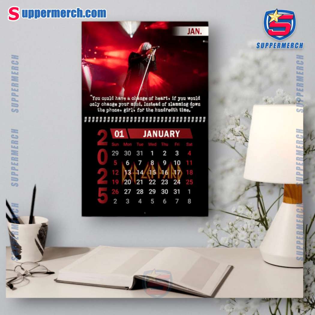 Def Leppard Music Wall Hanging Calendar 2025-b tFhyvXj