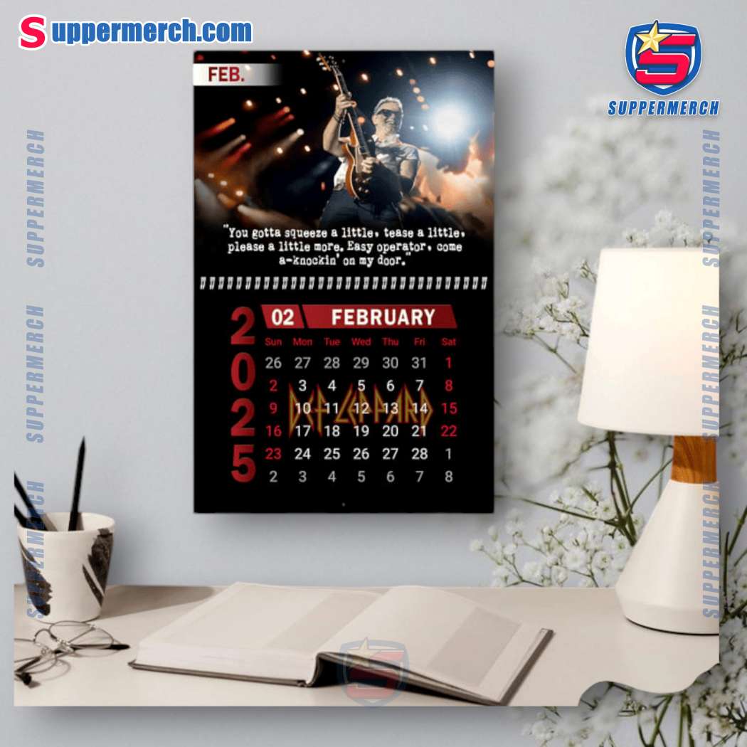 Def Leppard Music Wall Hanging Calendar 2025-c zpYsCl7