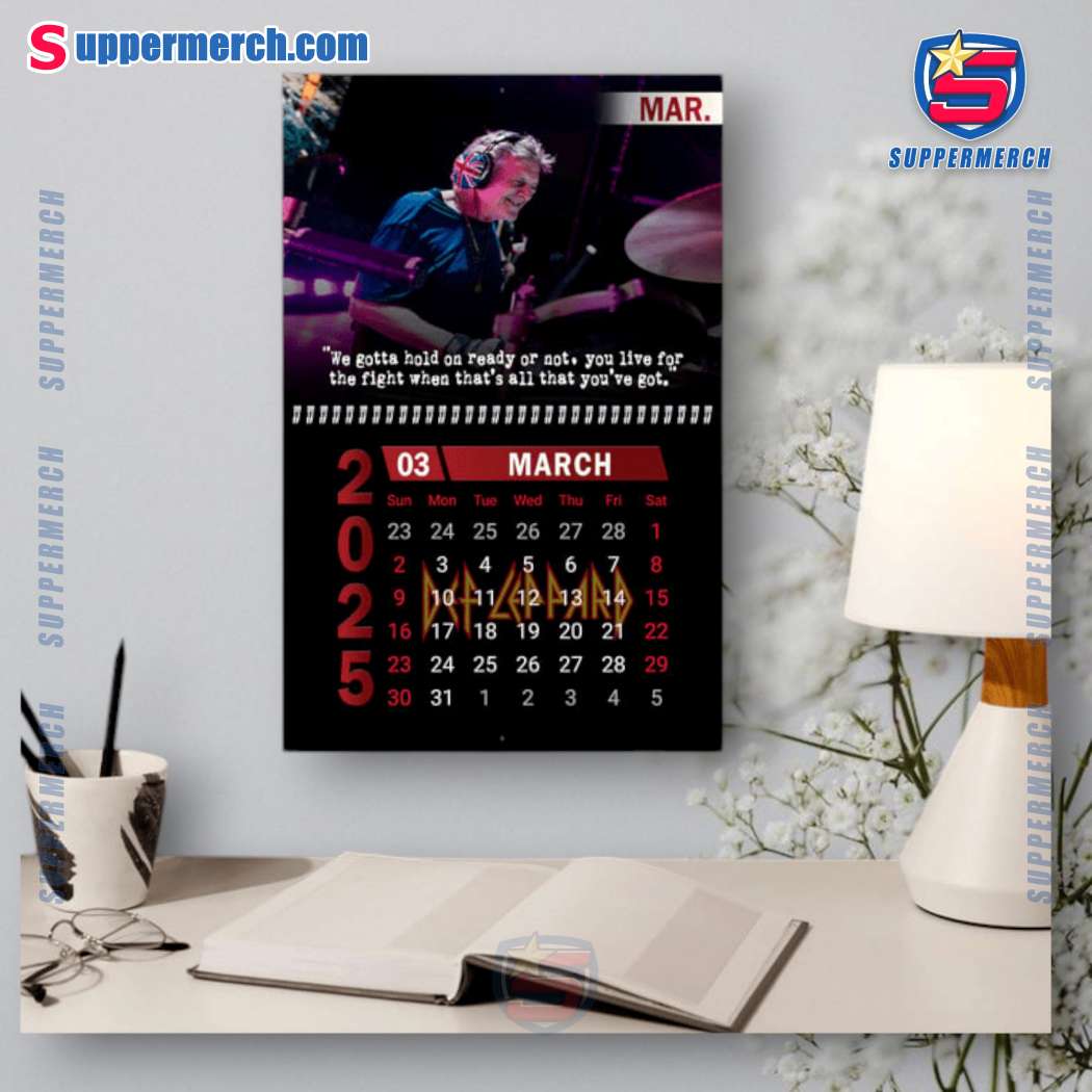 Def Leppard Music Wall Hanging Calendar 2025-x Qu2roWt