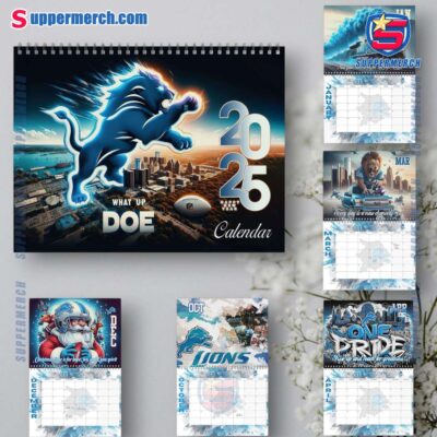 Detroit Lions Wall Hanging Calendar 2025 djLgIsD