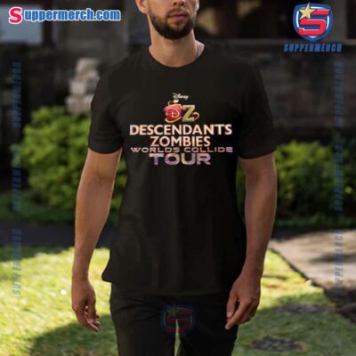 Disney Tour 2025 Descendantszombies Worlds Collide Tour T-shirt-b 0sakK23