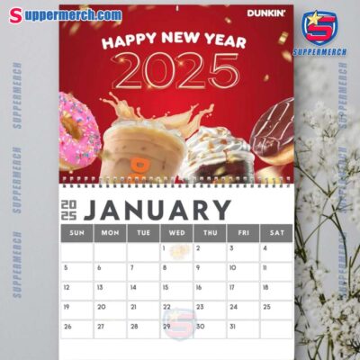 Dunkin' Donuts Wall Hanging Calendar 2025-a erROqbE
