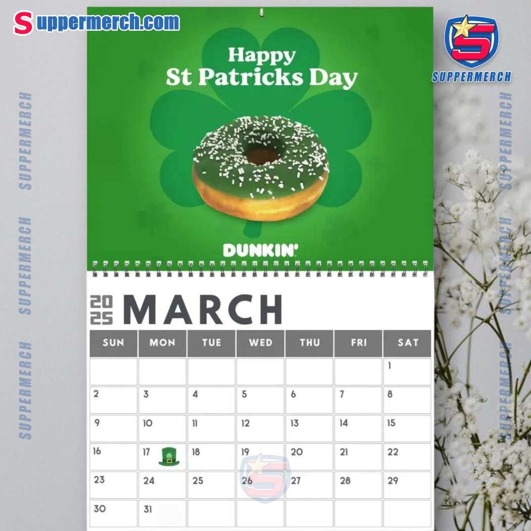 Dunkin' Donuts Wall Hanging Calendar 2025-c WwIUHYt