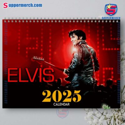 Elvis Presley Music Wall Hanging Calendar 2025-a VxwdplH