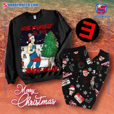 Eminem Lose Yourself In The Jingle Bells Christmas Pajamas Set 1eUnSJb