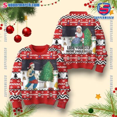 Eminem Lose Yourself In The Jingle Bells Ugly Christmas Sweater z95PbNr