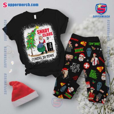Eminem Shady Claus Is Coming To Town Pajamas Set lR2zZAP