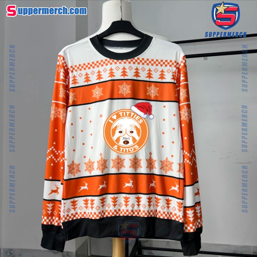 Funny Cheer I Love Titties And Tito's Christmas Sweater-a 65yF2Jq