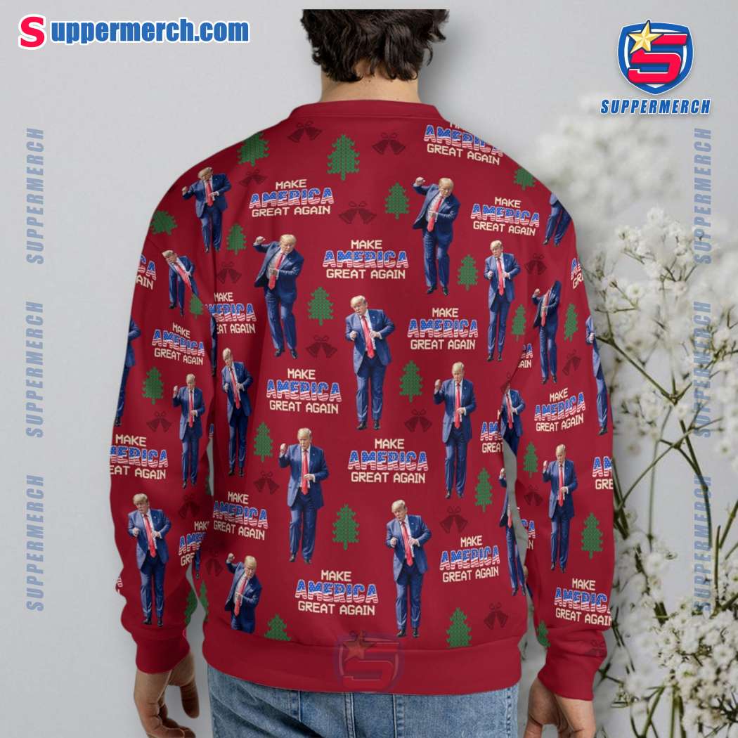 Funny Trump Dancing Make America Great Again Ugly Sweater-a edA3gx8