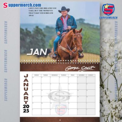 George Strait Wall Hanging Calendar 2025-a 40Mumik