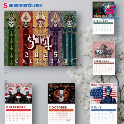 Ghost Band Wall Hanging Calendar 2025 5pebf2t