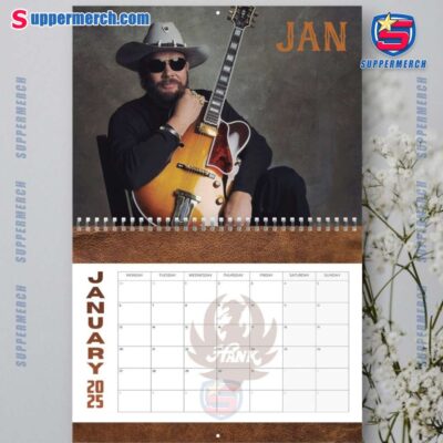 Hank Williams Jr Wall Hanging Calendar 2025-a MB7XID6