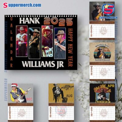 Hank Williams Jr Wall Hanging Calendar 2025 oDwVLye
