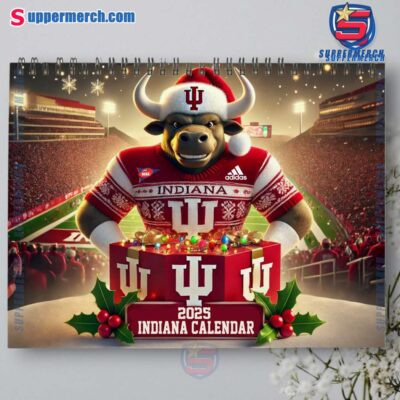 Indiana Hoosiers Wall Hanging Calendar 2025-a qFcG0Mt