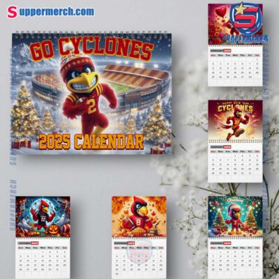 Iowa State Cyclones Wall Hanging Calendar 2025 m7Up3bW