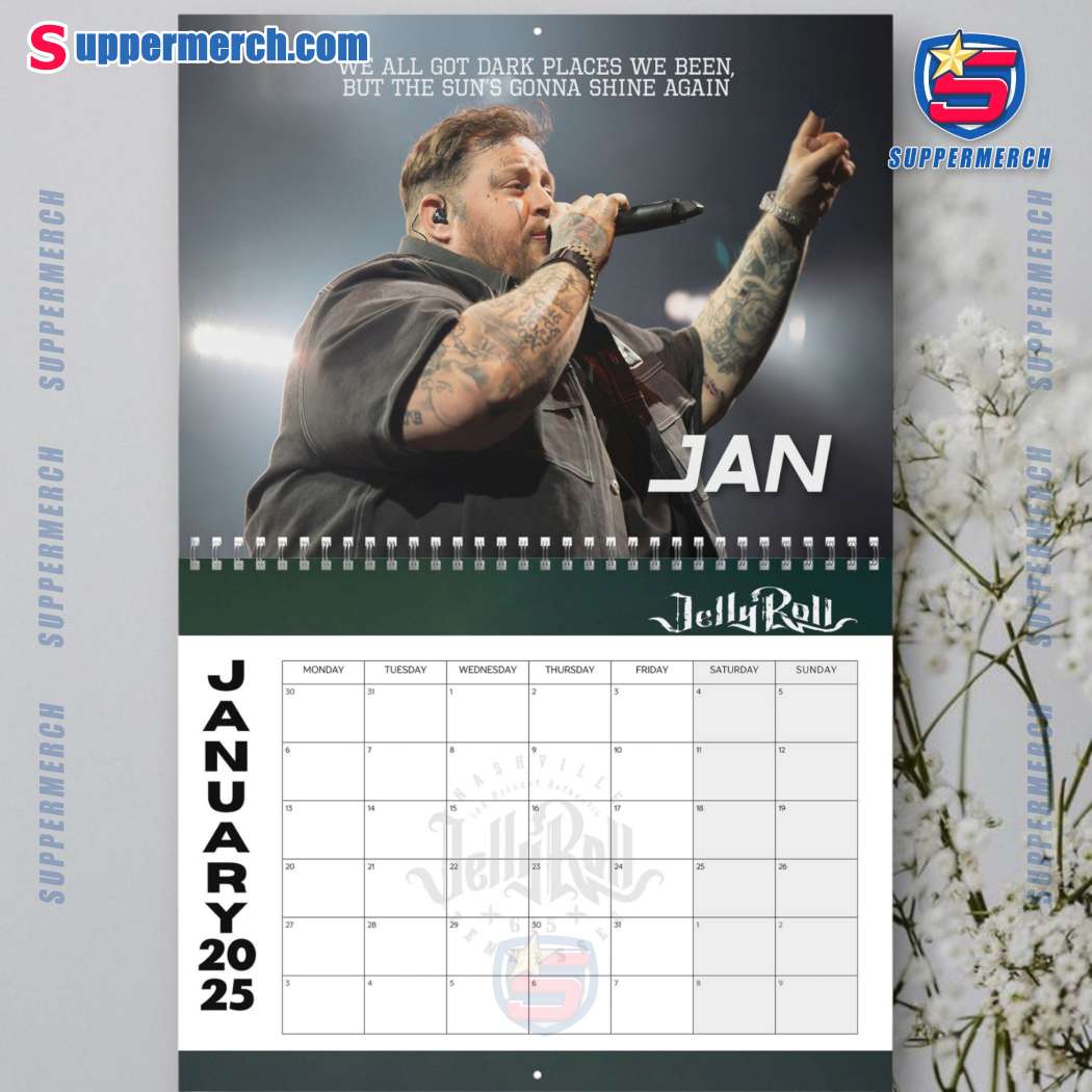 Jelly Roll Wall Hanging Calendar 2025-b FE7ju81
