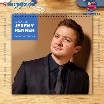 Jeremy Renner Actor Wall Hanging Calendar 2025 FhvGZmw