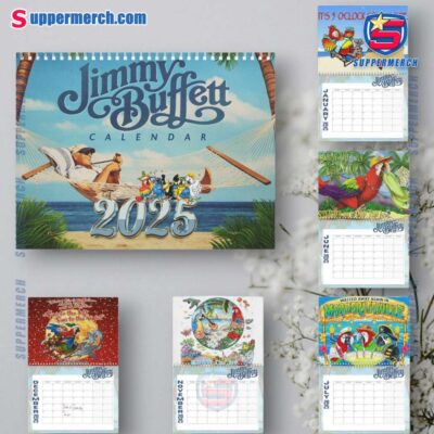 Jimmy Buffett Wall Hanging Calendar 2025 WIJau7F