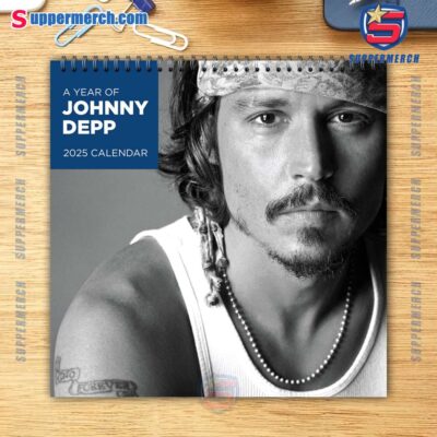 Johnny Depp Actor Wall Hanging Calendar 2025 h7j5fMO