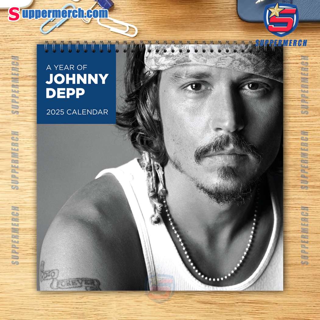 Johnny Depp Actor Wall Hanging Calendar 2025 h7j5fMO