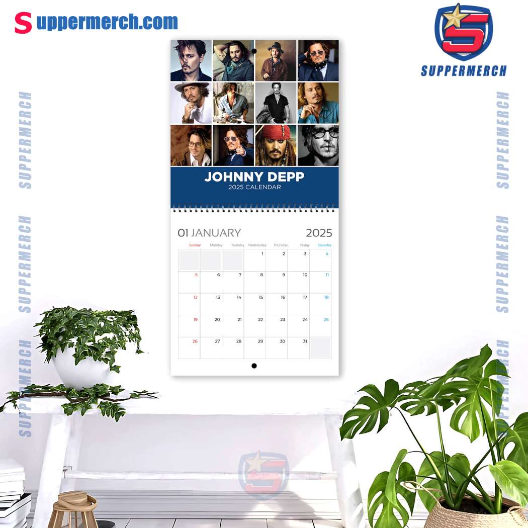 Johnny Depp Actor Wall Hanging Calendar 2025-b M8Y5NF9