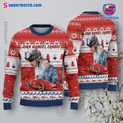 Juan Manuel Fangio Racing Driver Ugly Christmas Sweater GPVfIx1