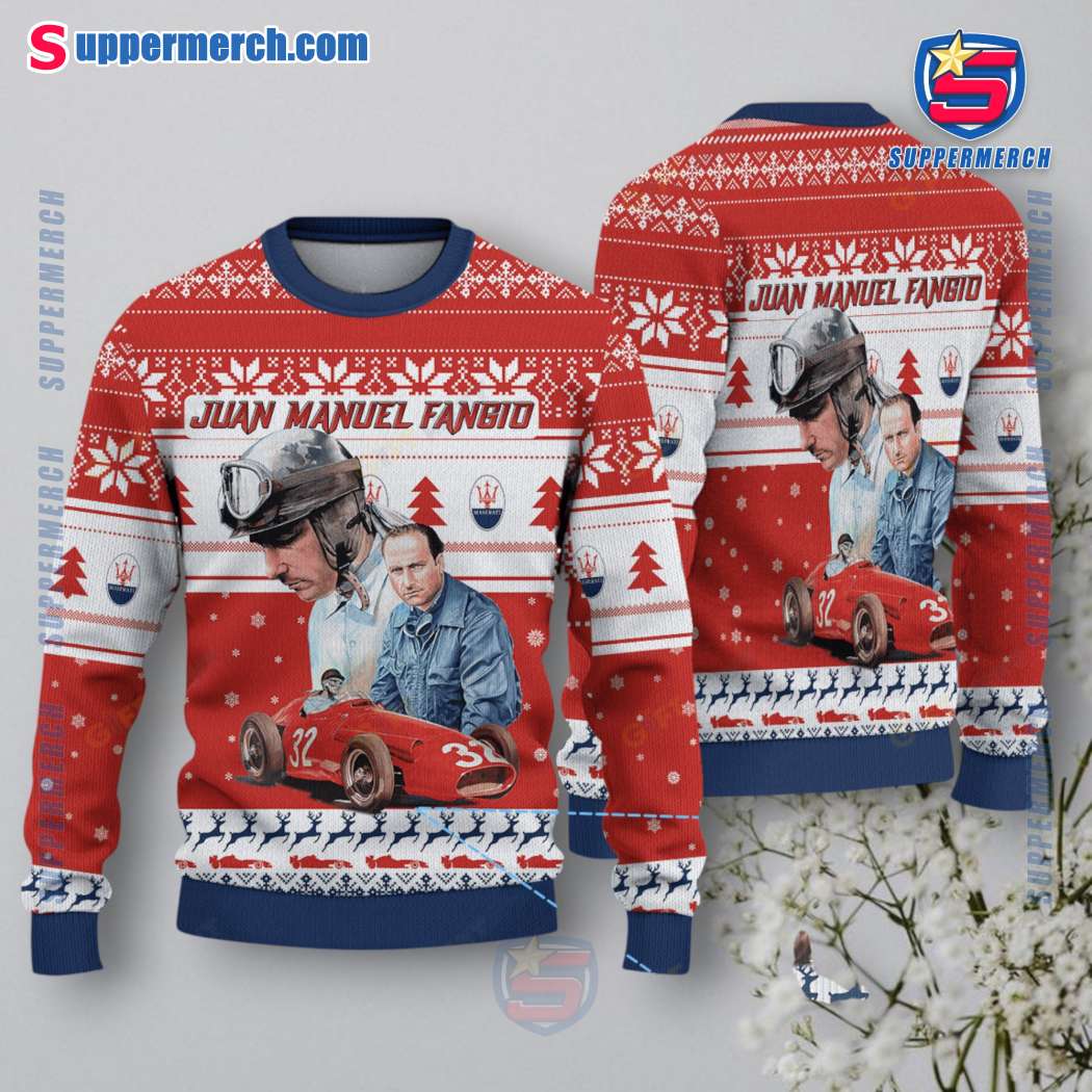 Juan Manuel Fangio Racing Driver Ugly Christmas Sweater GPVfIx1