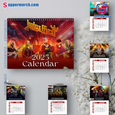Judas Priest Music Wall Hanging Calendar 2025 BmhNise