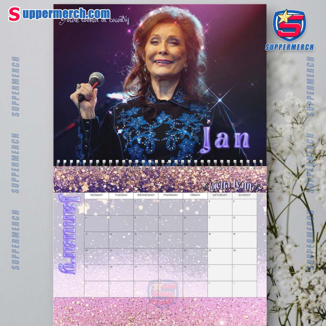 Loretta Lynn Wall Hanging Calendar 2025-a E5XQvTY
