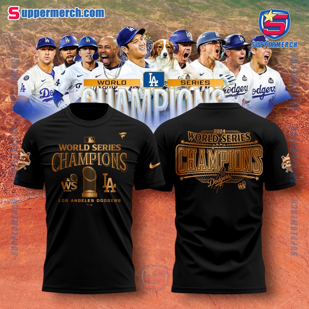 Los Angeles Dodgers 2024 World Series Champions Black Shirt XiRl3WD