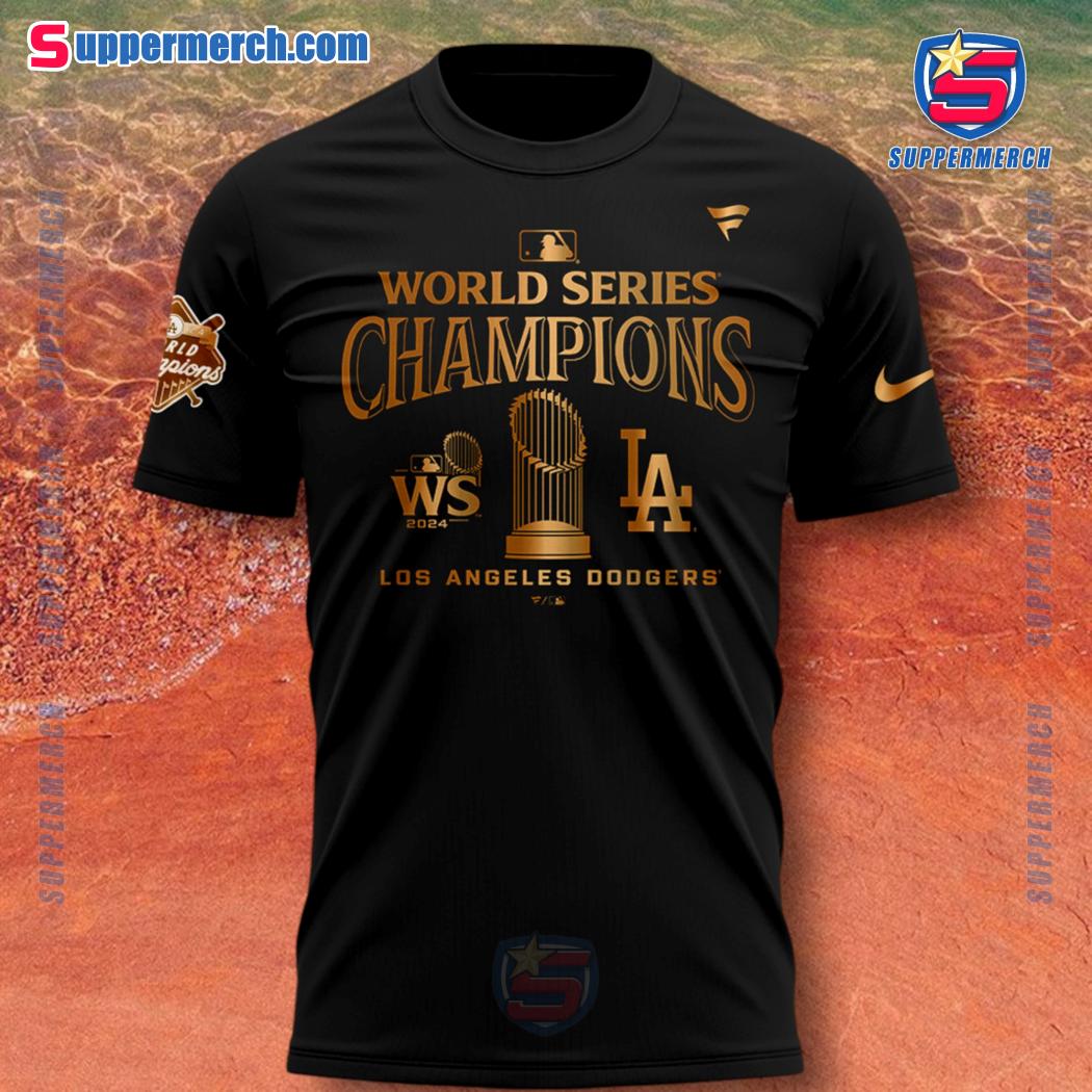 Los Angeles Dodgers 2024 World Series Champions Black Shirt-a ngvwYNo