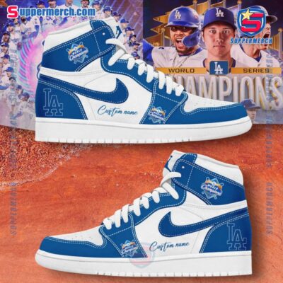 Los Angeles Dodgers 2024 World Series Champions Personalized Air Jordan High Top Shoes 9Oecqrw