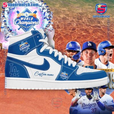 Los Angeles Dodgers 2024 World Series Champions Personalized Air Jordan High Top Shoes-a HrljFG3
